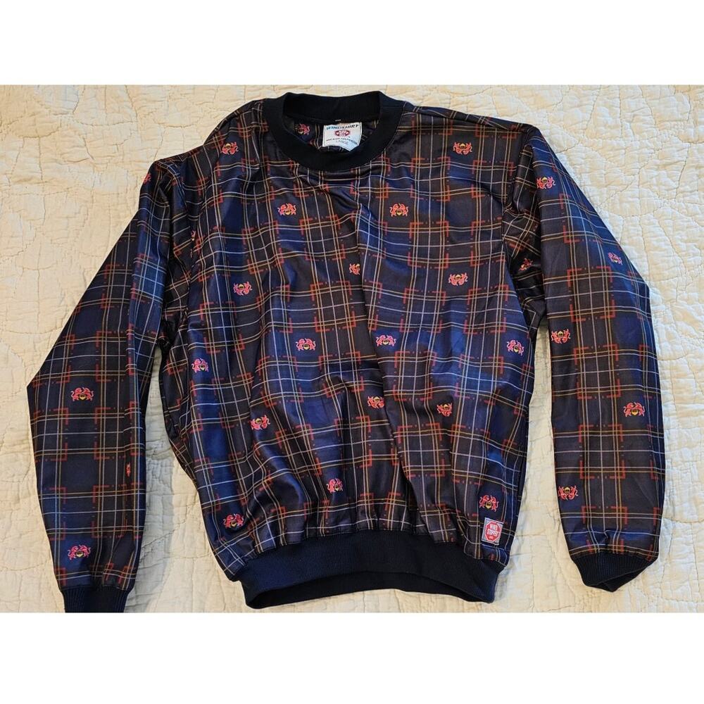 Vintage Tourney Gore-Tex‎ Golf Windshirt Pullover Plaid Windbreaker Jacket Men L